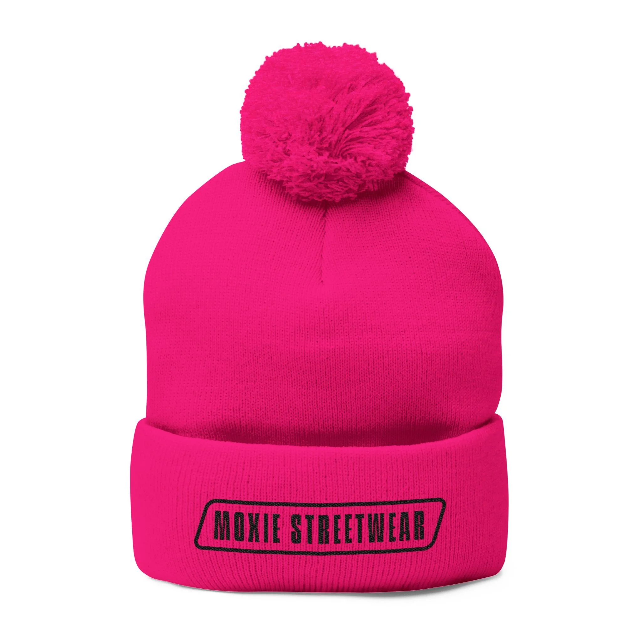 Moxie Warm & Cozy Pom-Pom Knit Cap | Stylish Winter Beanie | Perfect Gift for Cold Weather, Ski Trips, and Casual Outfits