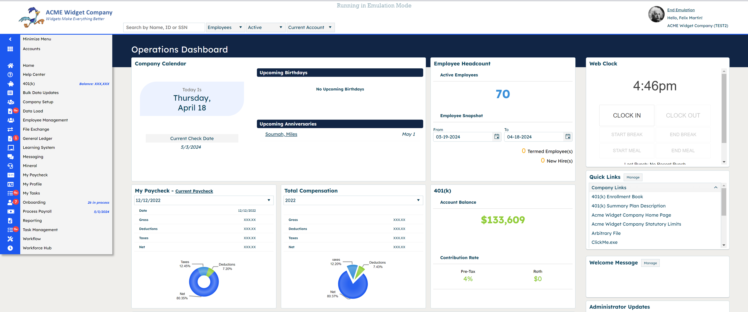 SI Group - Strongpay Payroll Dashboard