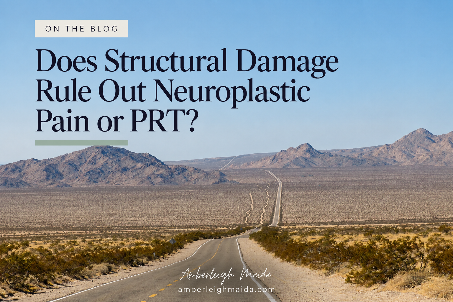 Does Structural Damage Rule Out Neuroplastic Pain or PRT?