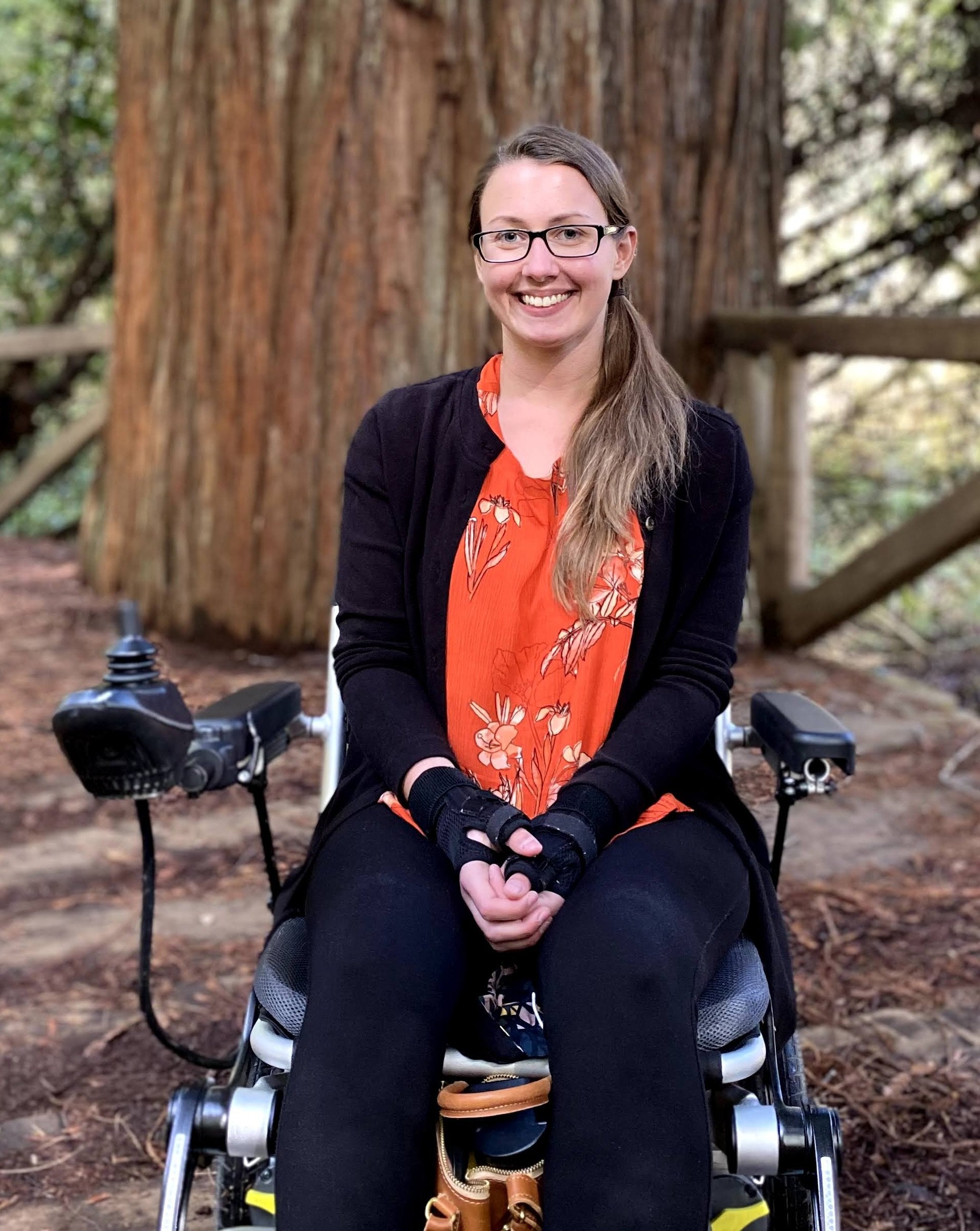 Amberleigh Maida using a wheelchair during her experience with chronic pain