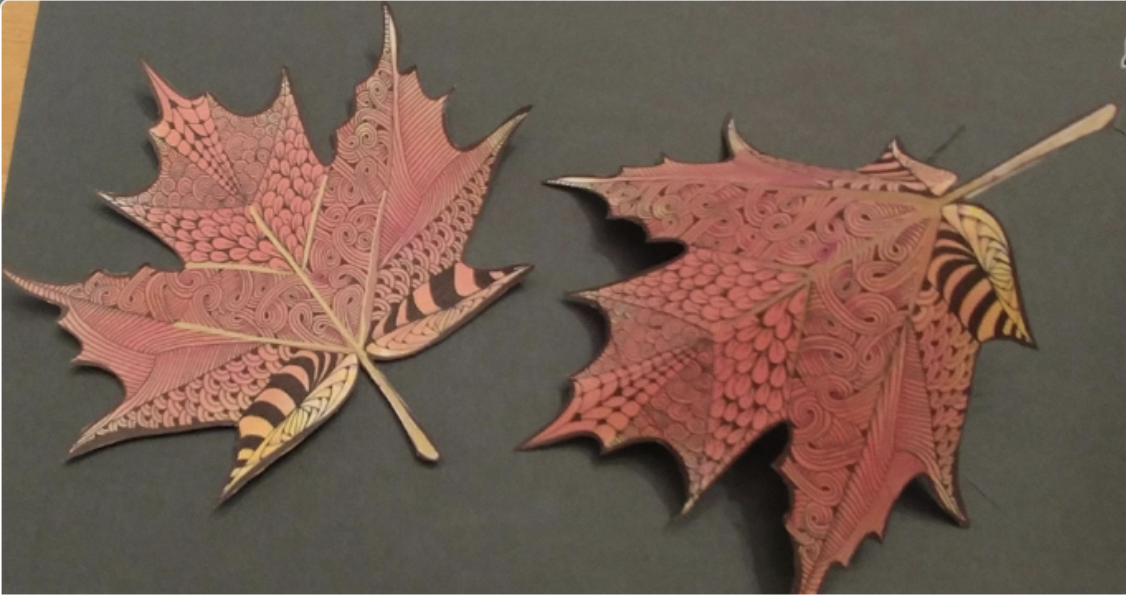 Origami Leaf Zentangle