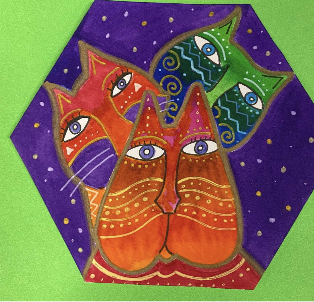 Laurel Burch Triple Cat