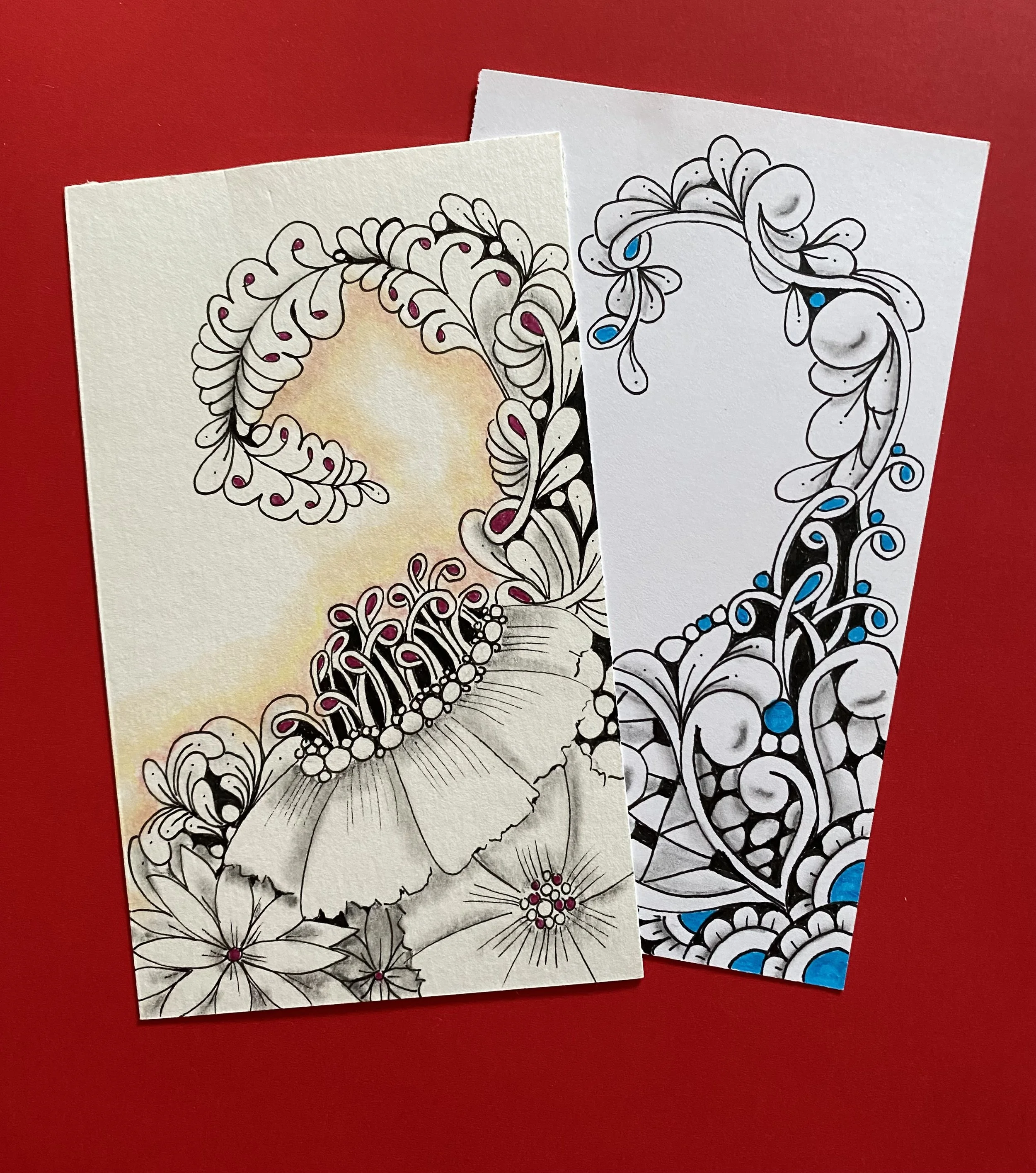 Curvy Floral Zentangle Class