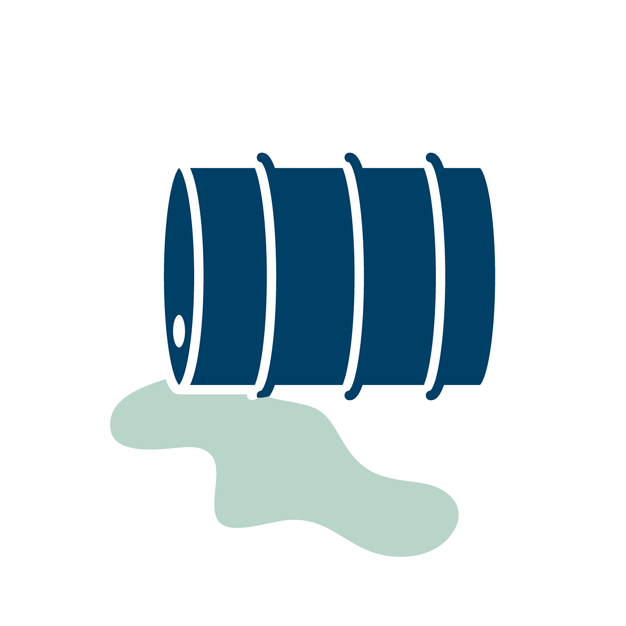 A stylized illustration of a hand holding a small plant with three leaves, representing growth or environmental care.