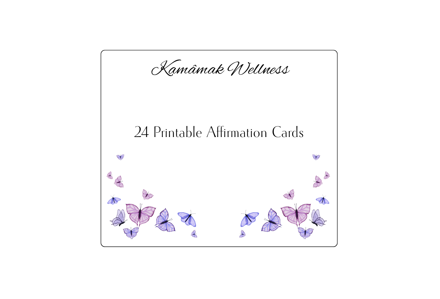 24 Printable Affirmation cards