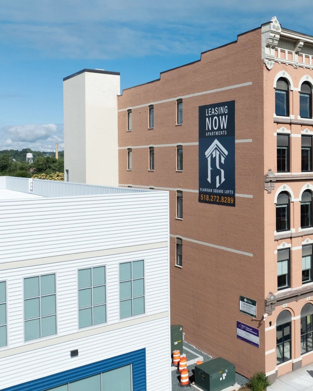 Once home to a bustling collar factory from the early 1900s, 547 River Street was transformed into the beautiful Flanigan Square Lofts. 

✨ 72 thoughtfully designed apartments
 🧗&zwj;♂️ Central Rock Gym next door
 🏙️ Street-level retail coming soon