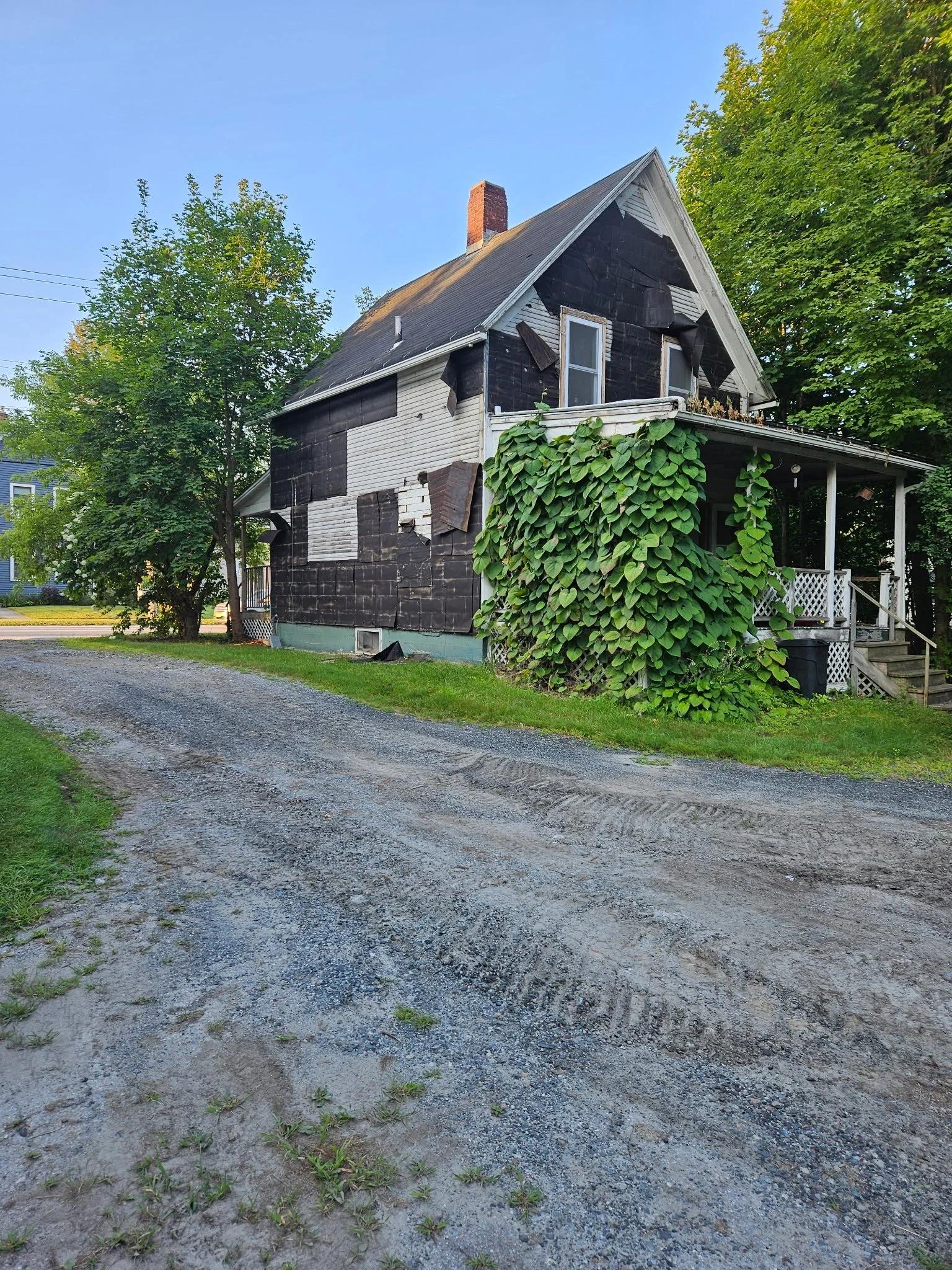 This is a pre-demo photo of an abandoned home that owners wanted demolished so they could revitalize the property.