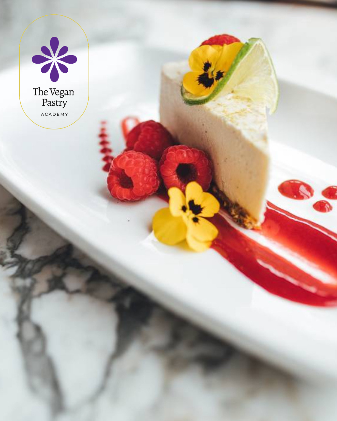 Raw Vegan Lime Cheesecake with Raspberry Compote