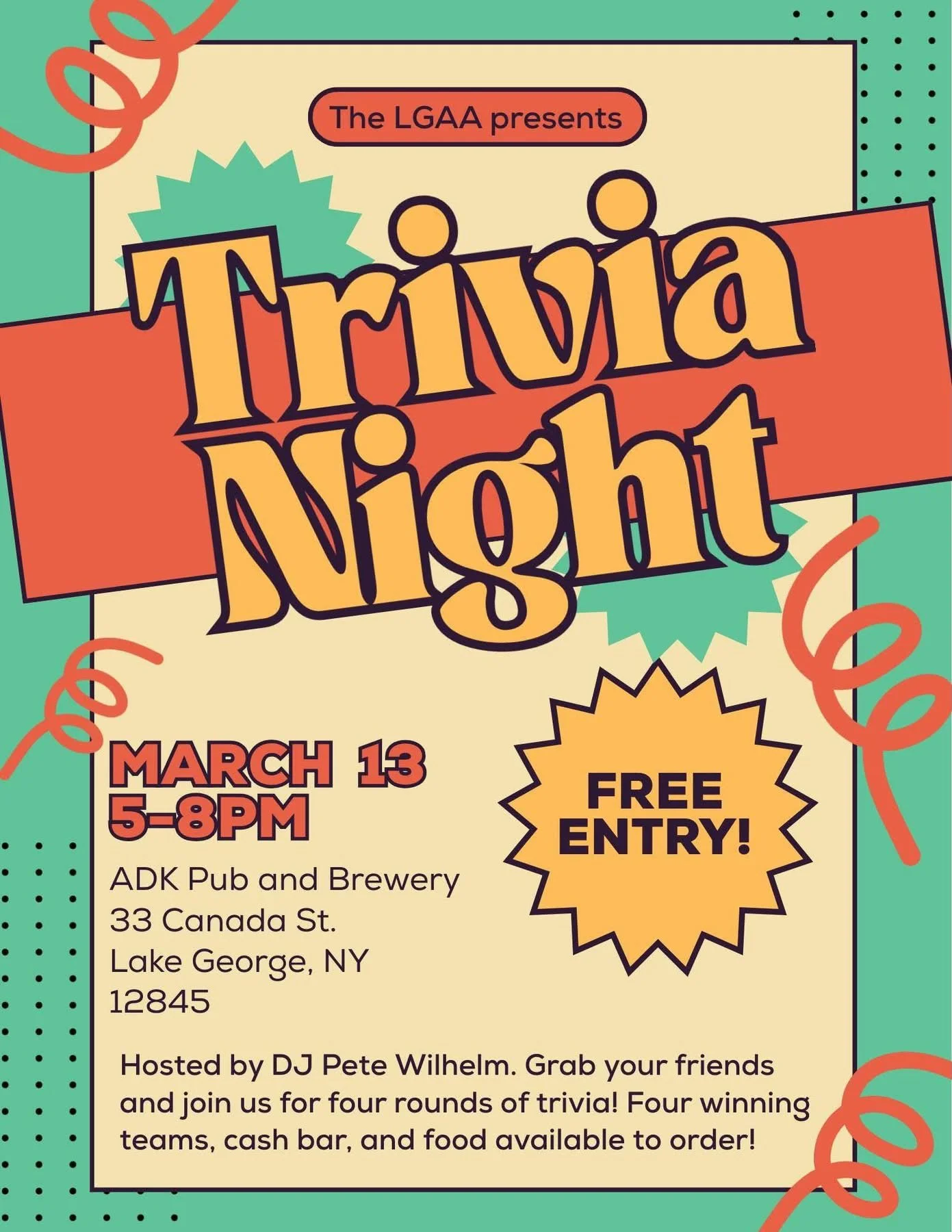 Tons of Fun Events this Weekend! 

Friday, I&rsquo;ll be hosting Trivia at @adirondackbrewery to benefit the Lake George Alumni Association till 8p. After it&rsquo;s over to @downtownsocialgf for my first set ever with @dj_ojo__ !! Super pumped to ki