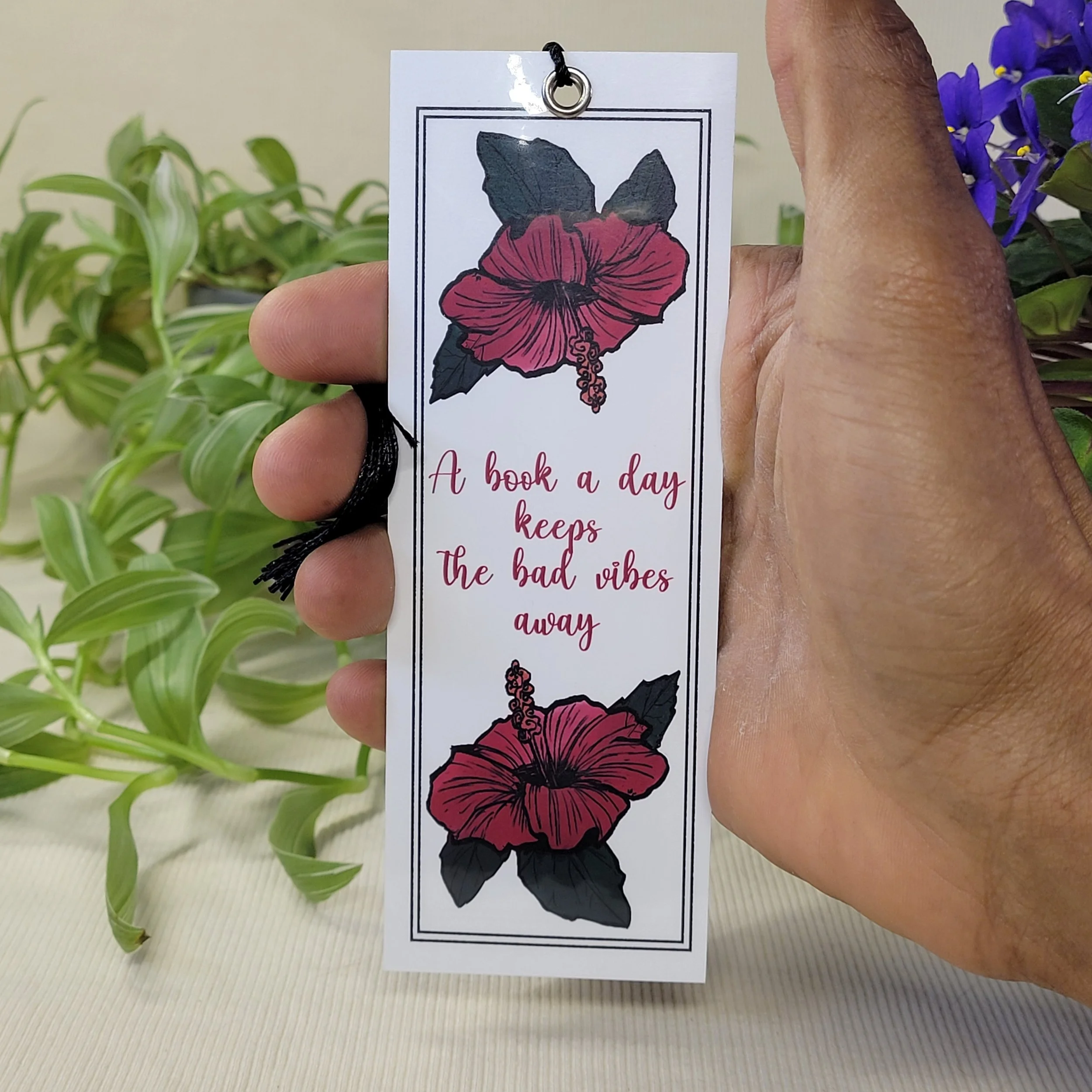 Hibiscus bookmark