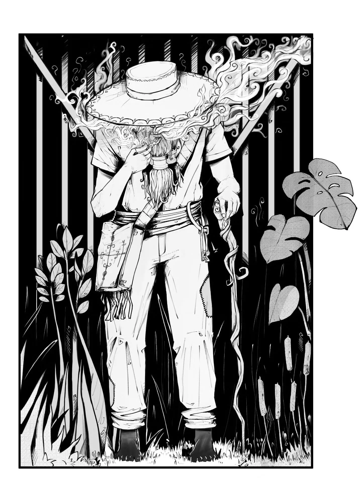 Papa Legba - The Old Man at the Gate

Though originally depicted as a youthful and sexual figure in Dahomey, by the time Legba arrived in Haiti, the knowledge of death had already aged him. In his knowledge of death, he also became the guardian of th