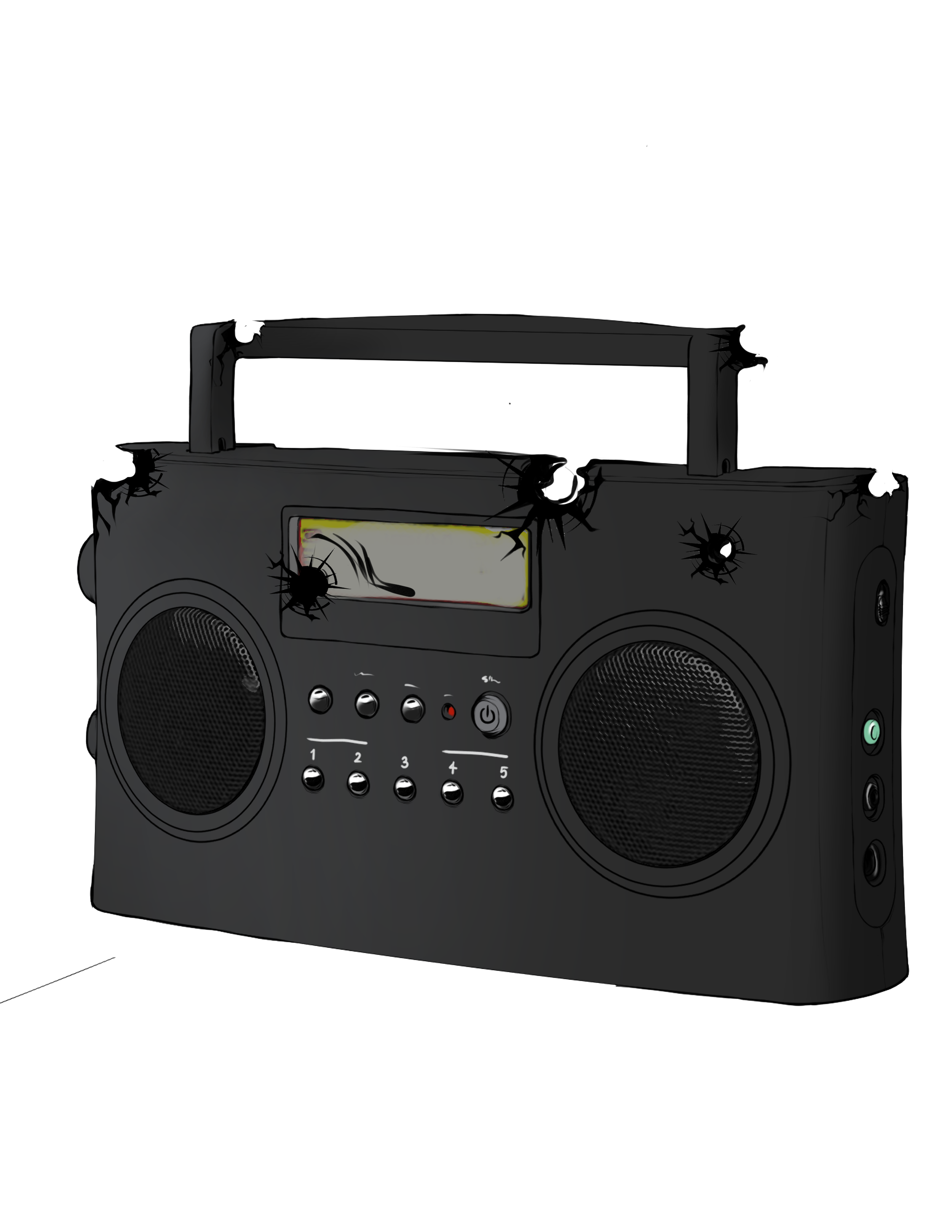 Destroyed radio prop