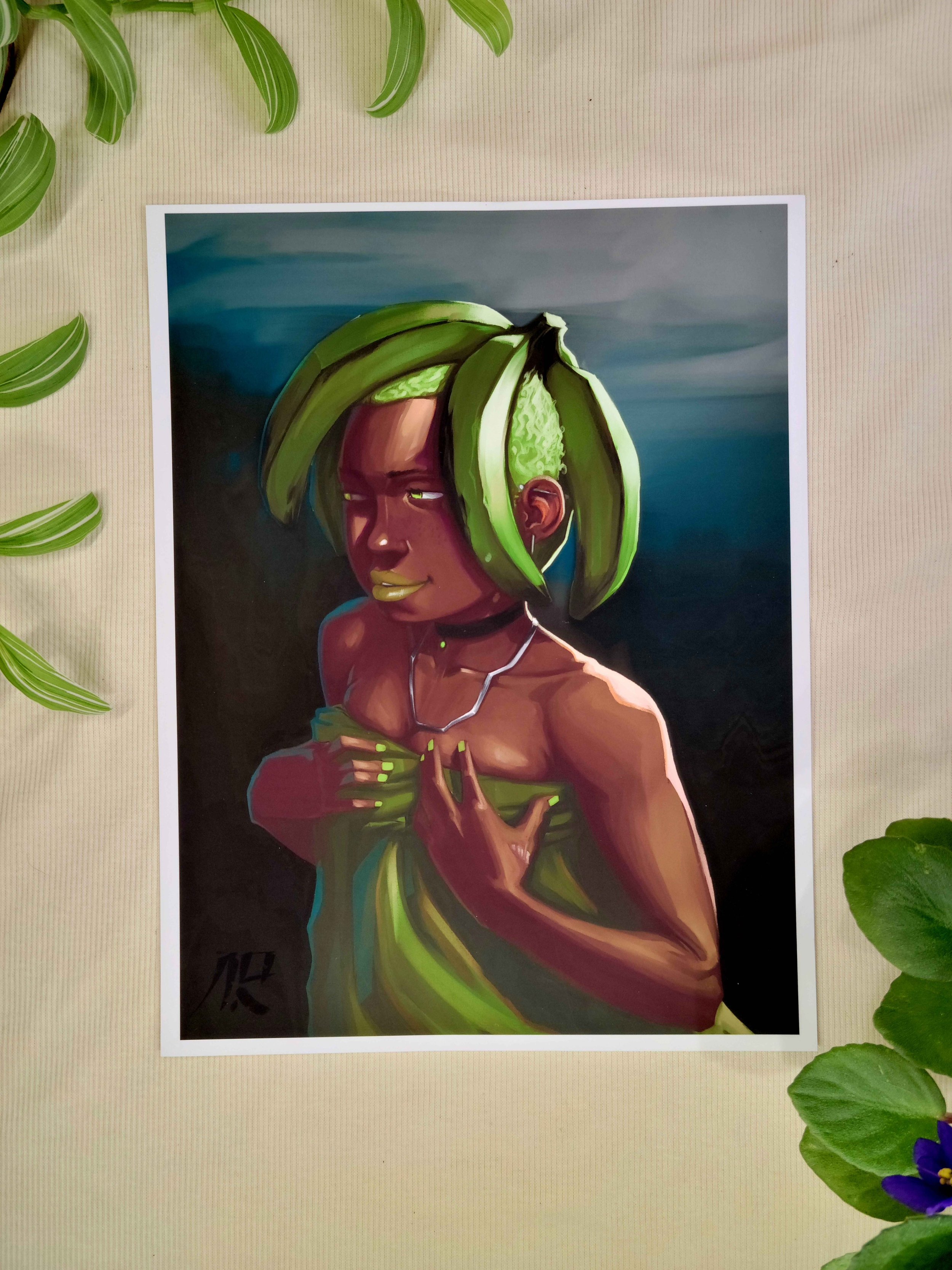 Banana girl print