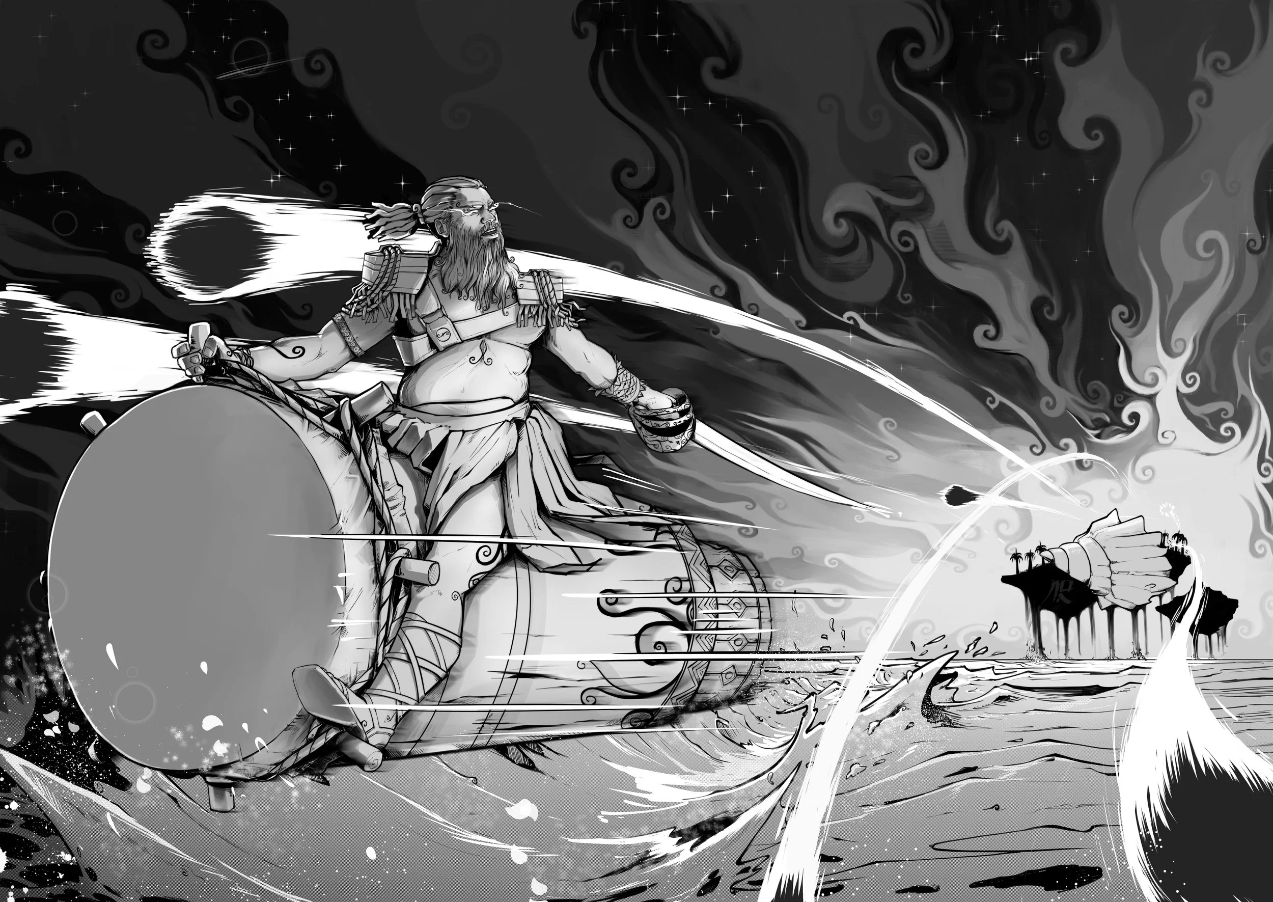 Ogou Badagri rinding on aaotor to escape Agwe