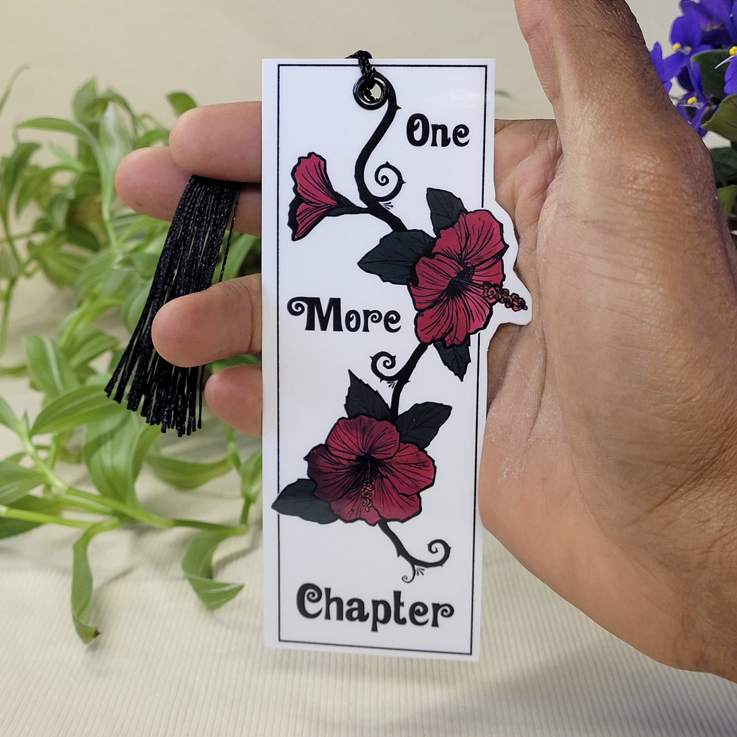 Hibiscus branch bookmark