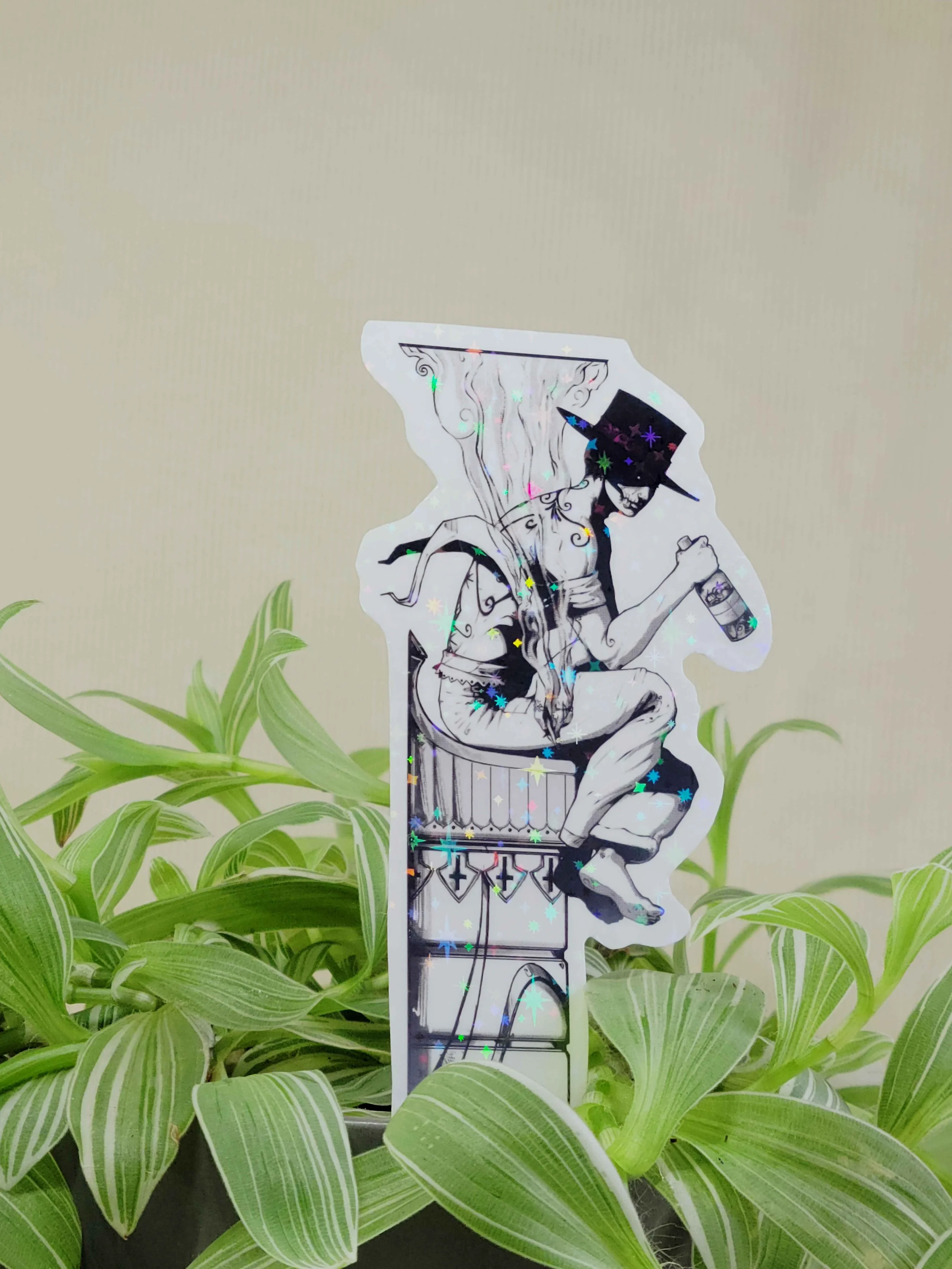 Kalfou on gate in plant.jpg