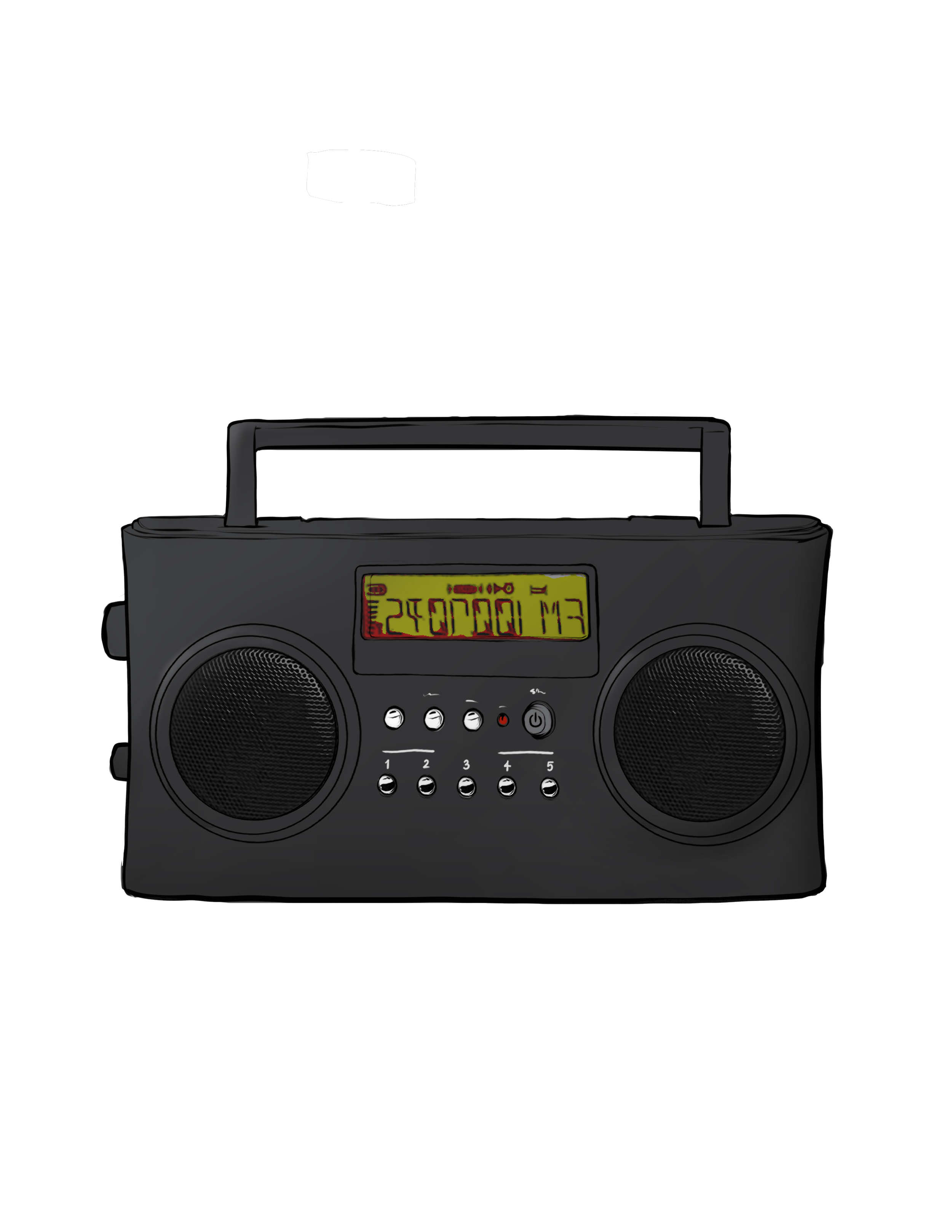Radio front view 