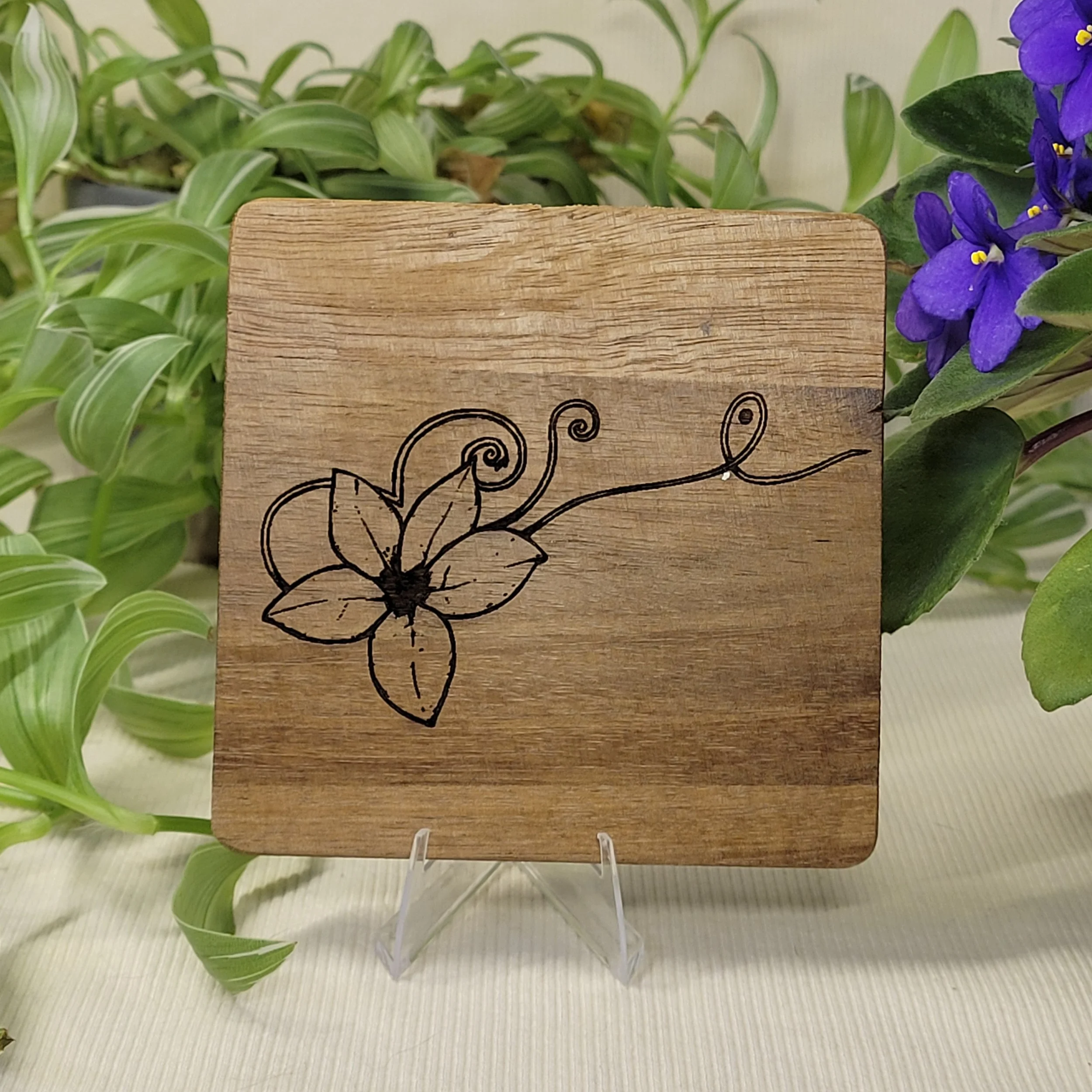 Jasmine heart coaster
