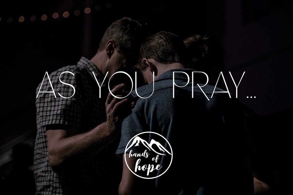 As you pray...