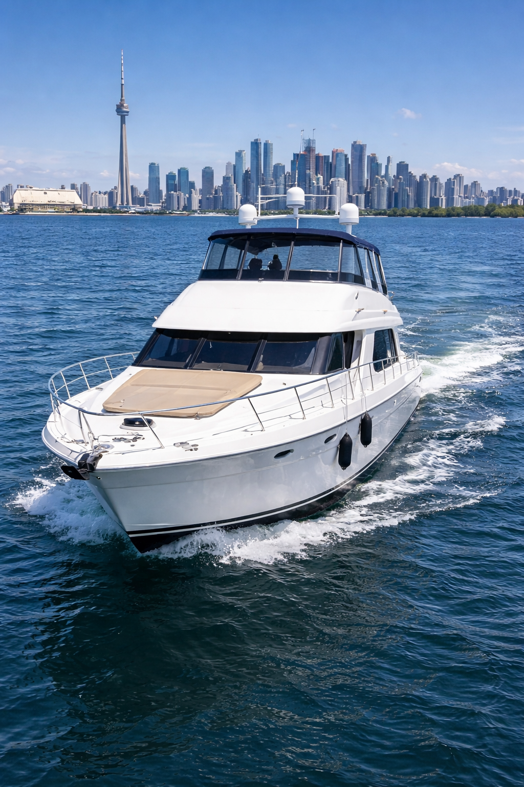 Carver Voyager Pilot House 570 Bow front view.png