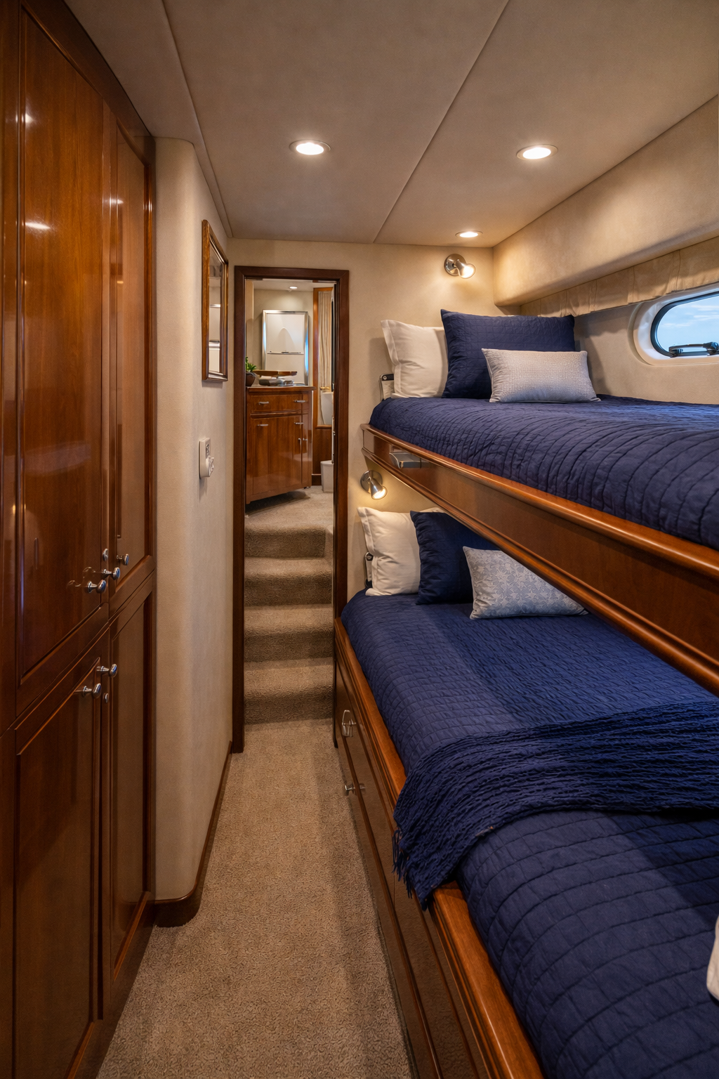 Carver Voyager pilot house bunk bed spare room.png