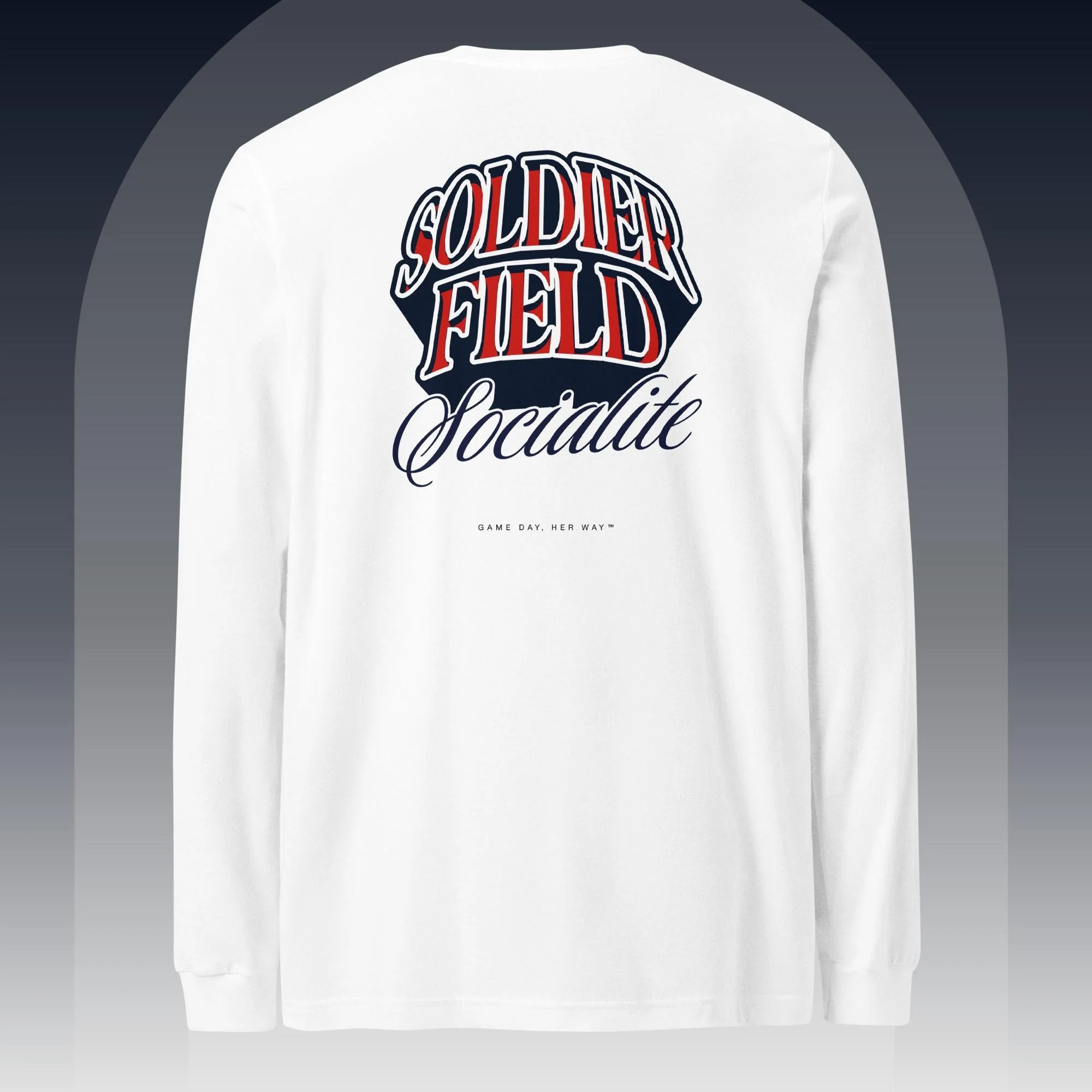 Soldier Field Socialite long sleeve tee Chicago football game day shirt