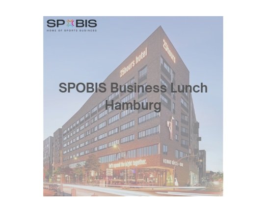 Bürogebäude mit Beschriftung 'Zentralhotel Hamburg' und 'SPOBIS Business Lunch Hamburg'