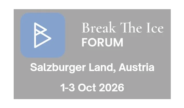 Logo der Break The Ice-Forum Veranstaltung in Salzburg, Österreich, vom 1. bis 3. Oktober 2026.