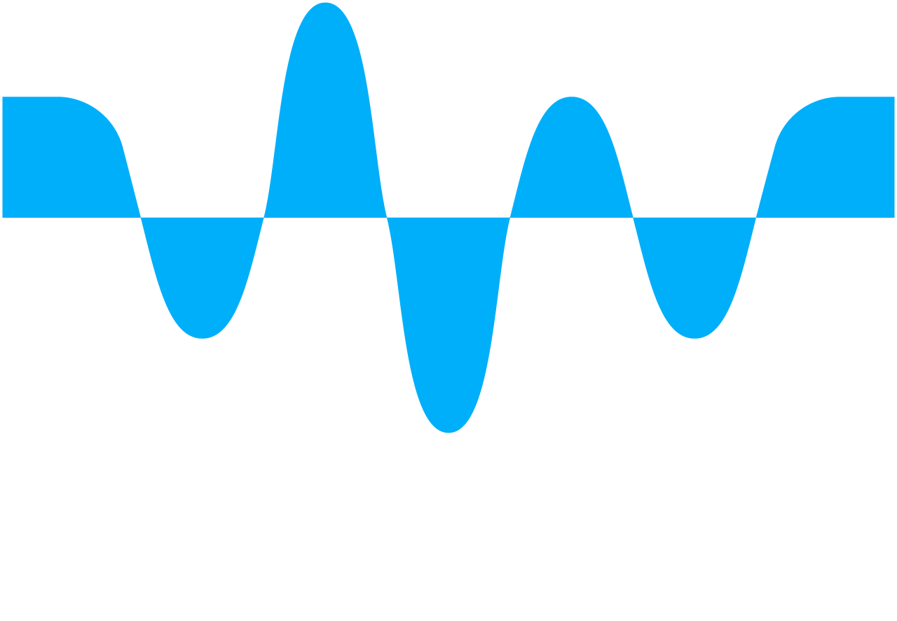 Blue and black sound wave graphic with white text reading 'LABWERK' underneath.
