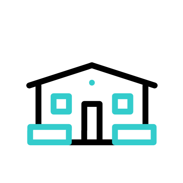 animated house with sparkling stars