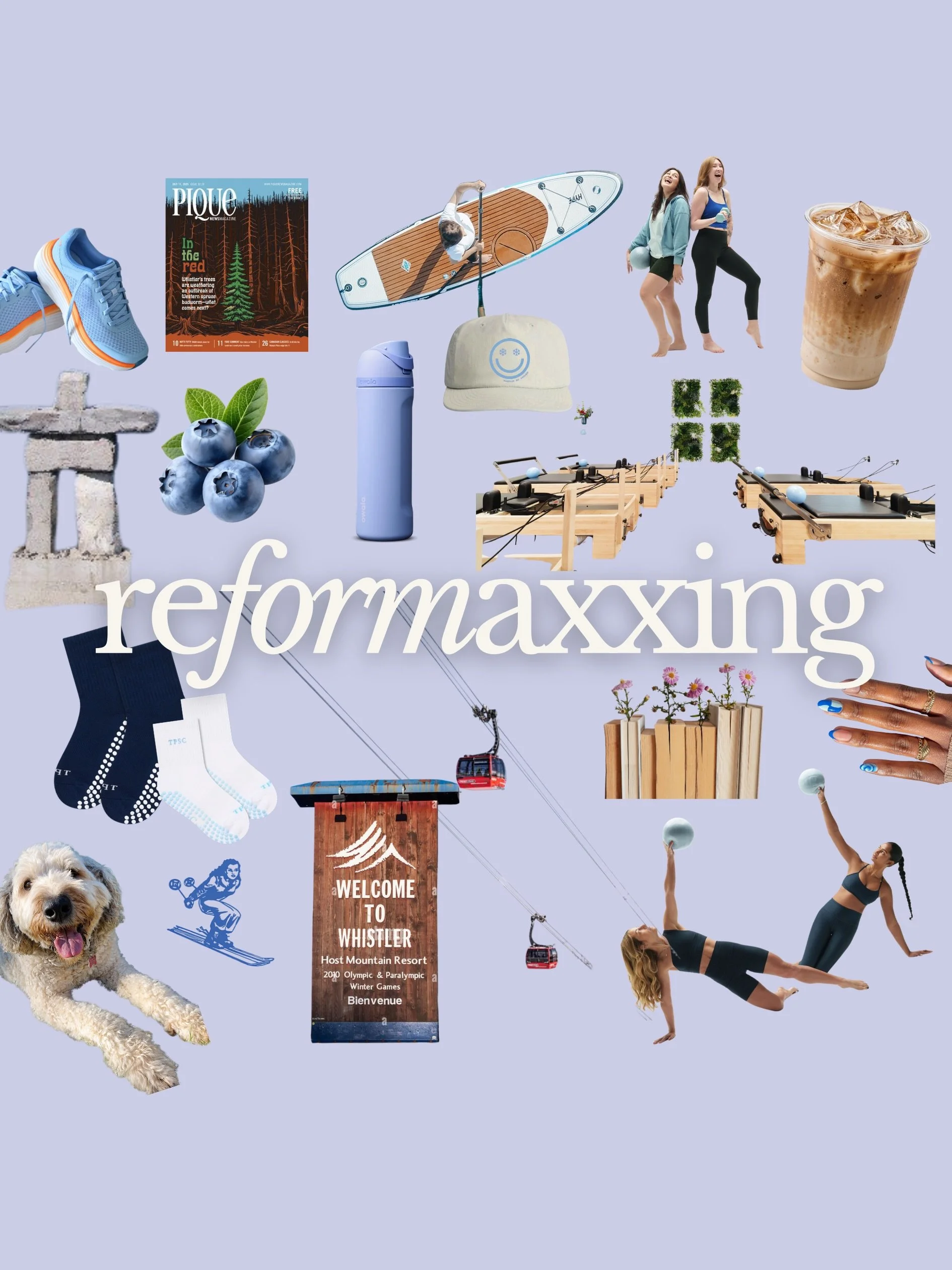 🌀SUMMER FEELS LIKE&hellip;. blue skies, blue manicures, blueberries, blue springs on your reformer, an iced coffee on the paddlboard, a good book or 10, and lounging in a mountain town with all the creature comforts 🫶 

Visit(maxx):
💠 @mycooloir f