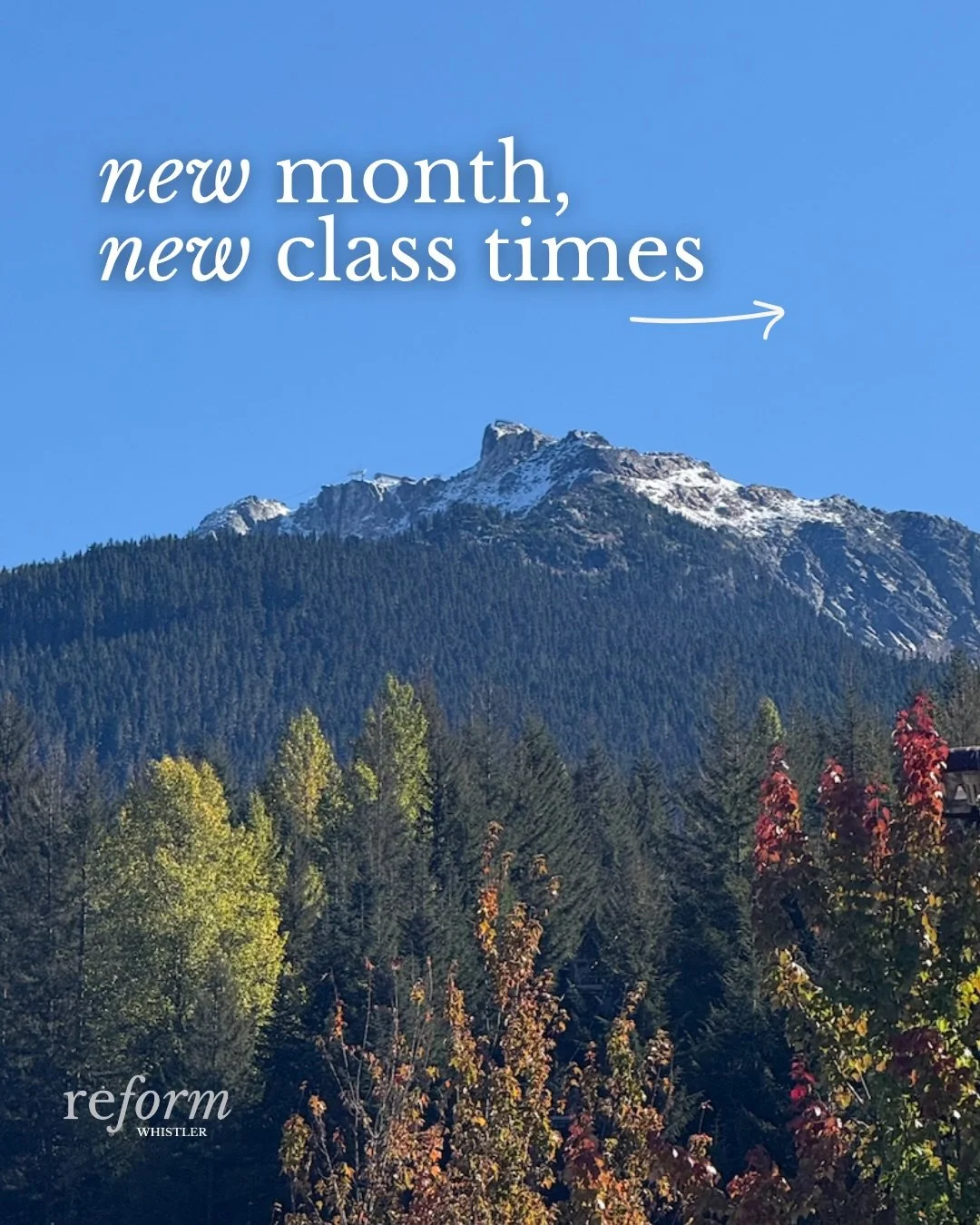 🏔️🍂 Leaves are falling but classes are not!
💥🆕💥 class times, in addition to the existing schedule, start next week (Oct 5!), perfect for the after school weekday folks, the Friday night pre-gamers, and the sleep-in weekend brunchers- something f