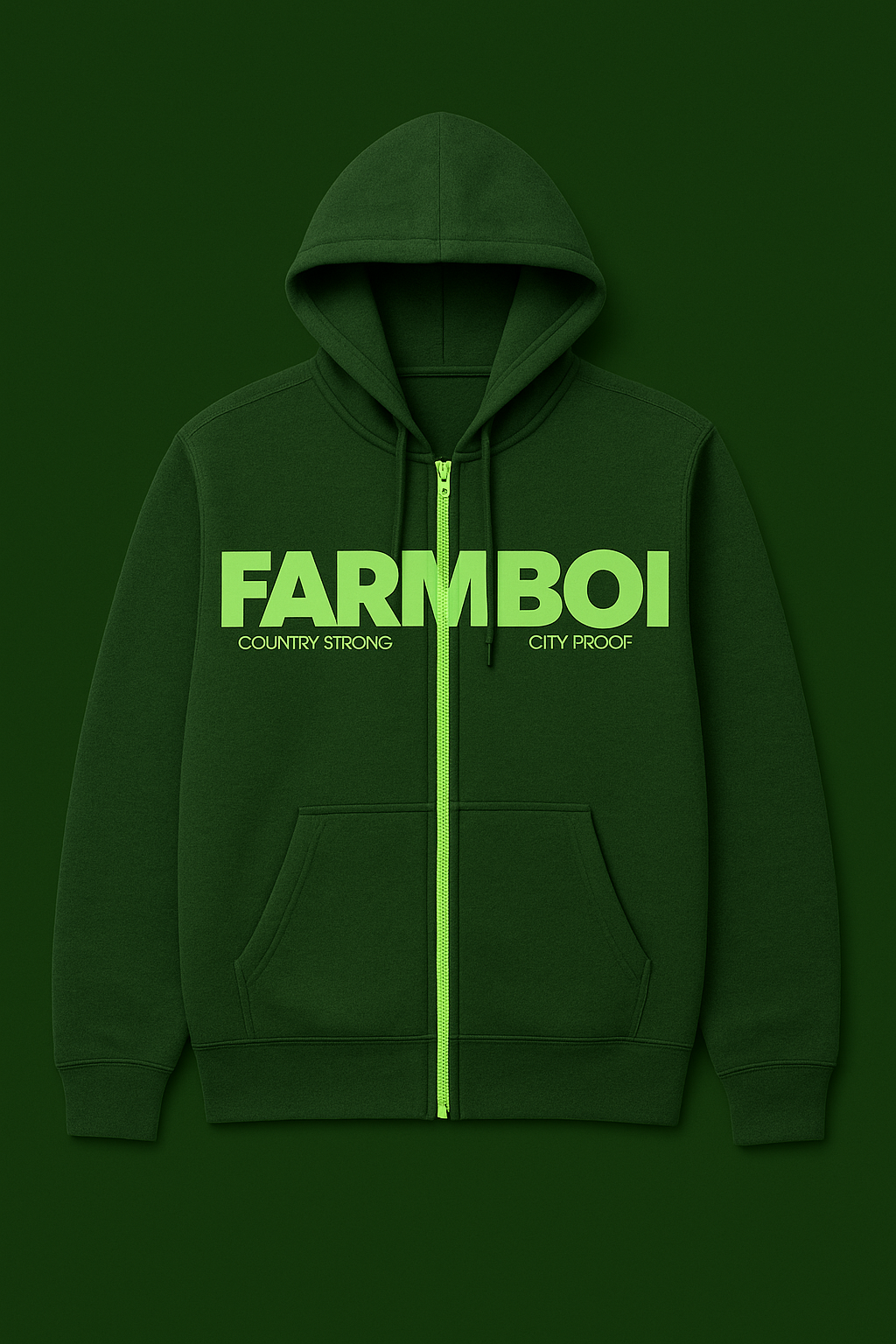 Farmboi Hugo Neon Zip Up Hoodie