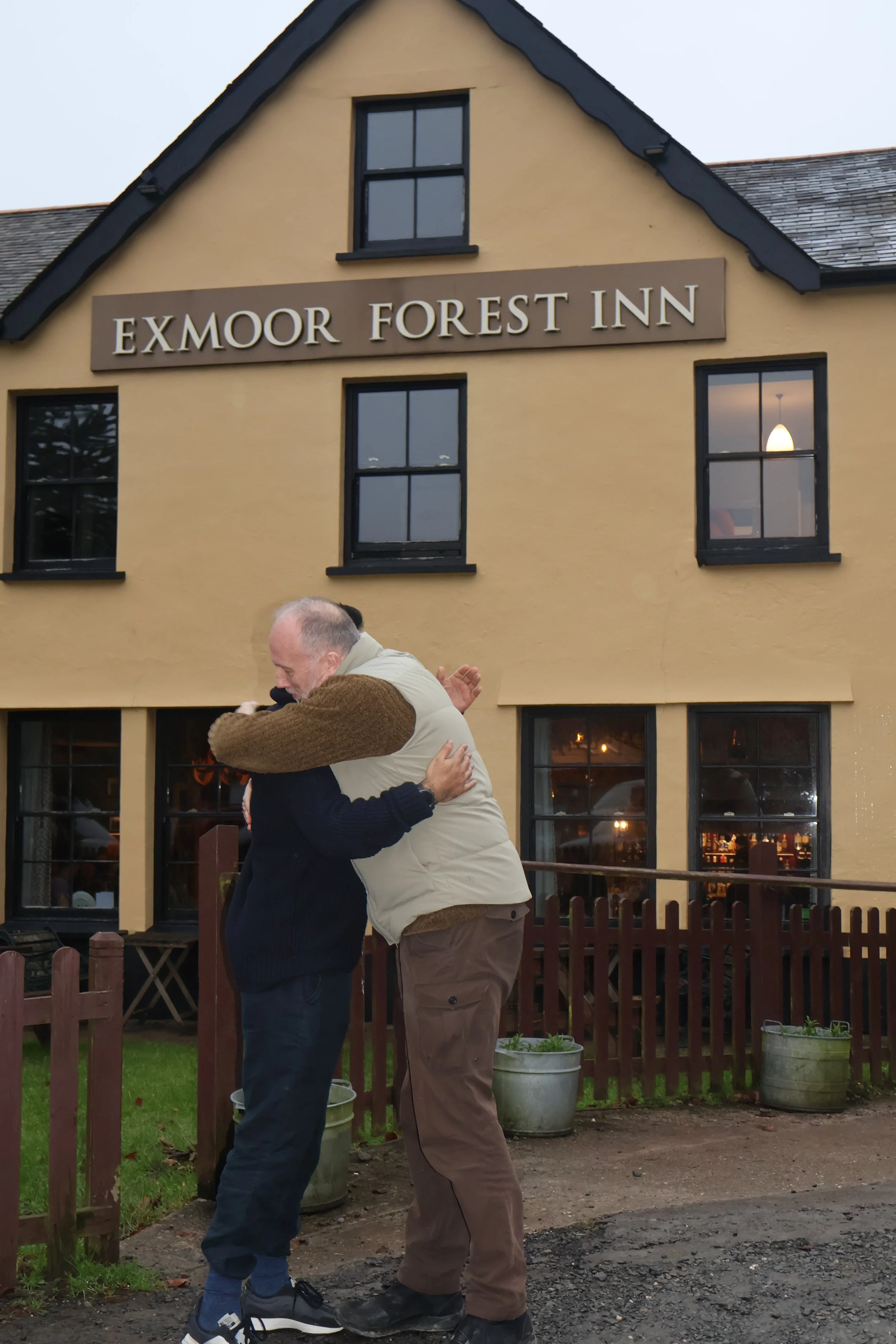 Farm Bois Rumit and Jason share a hug 