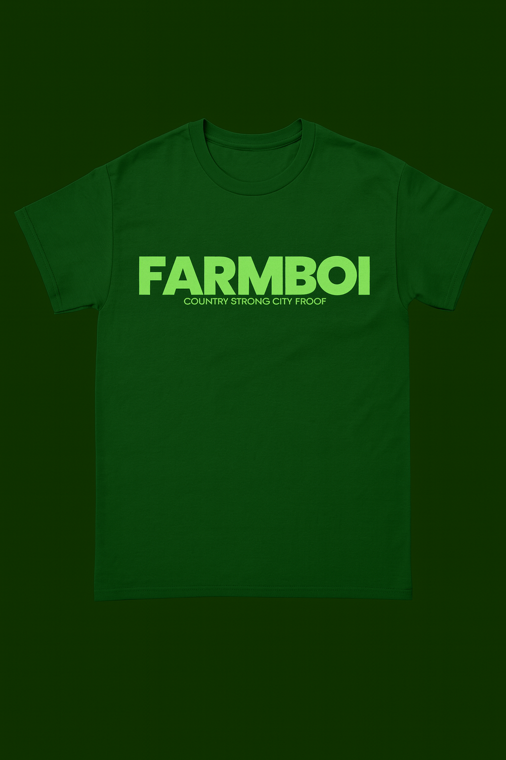 Farmboi Zina Men's Quality Tee in Forest Green