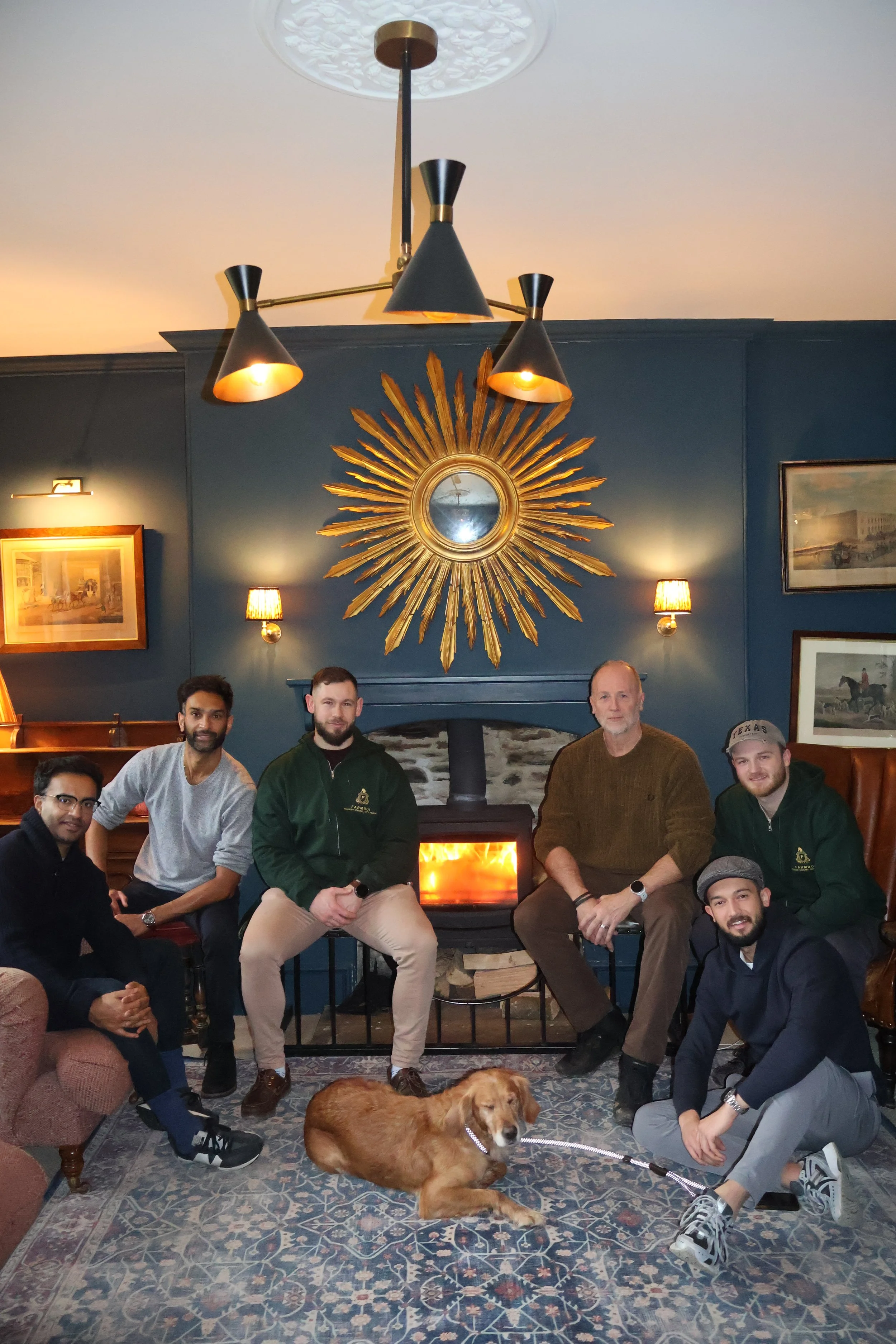 Farm Bois by the fire