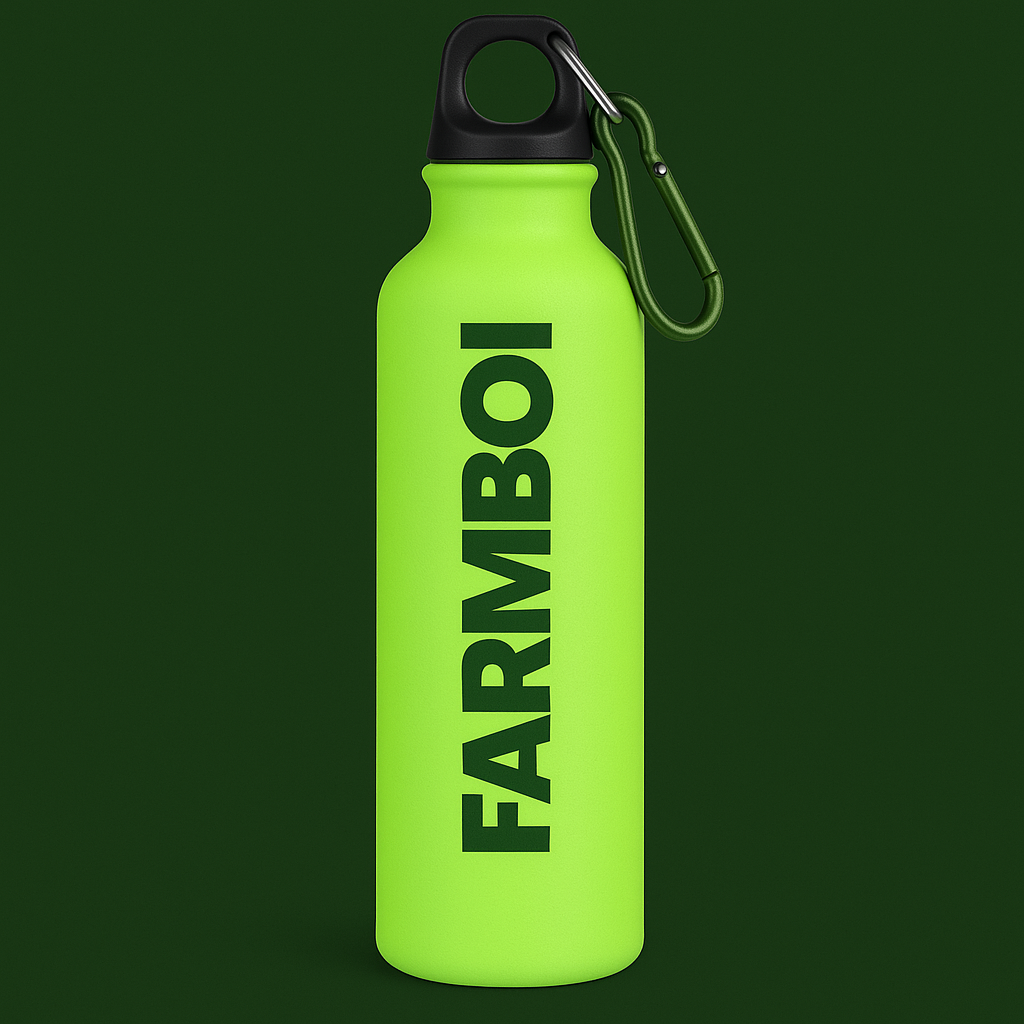 Farmboi James Steel Water Bottle in Neon Green