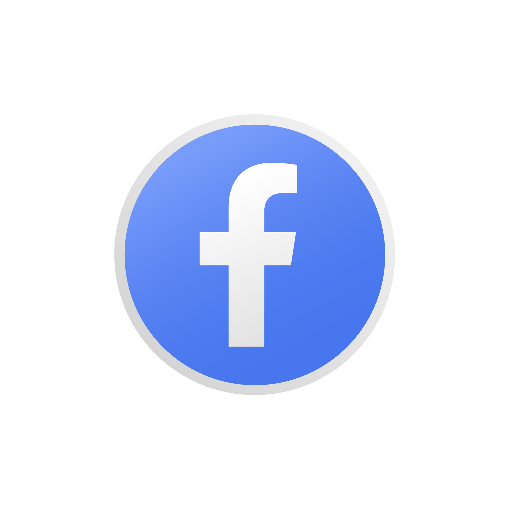 Facebook logo featuring a blue circle with a lowercase white 'f' in the center.