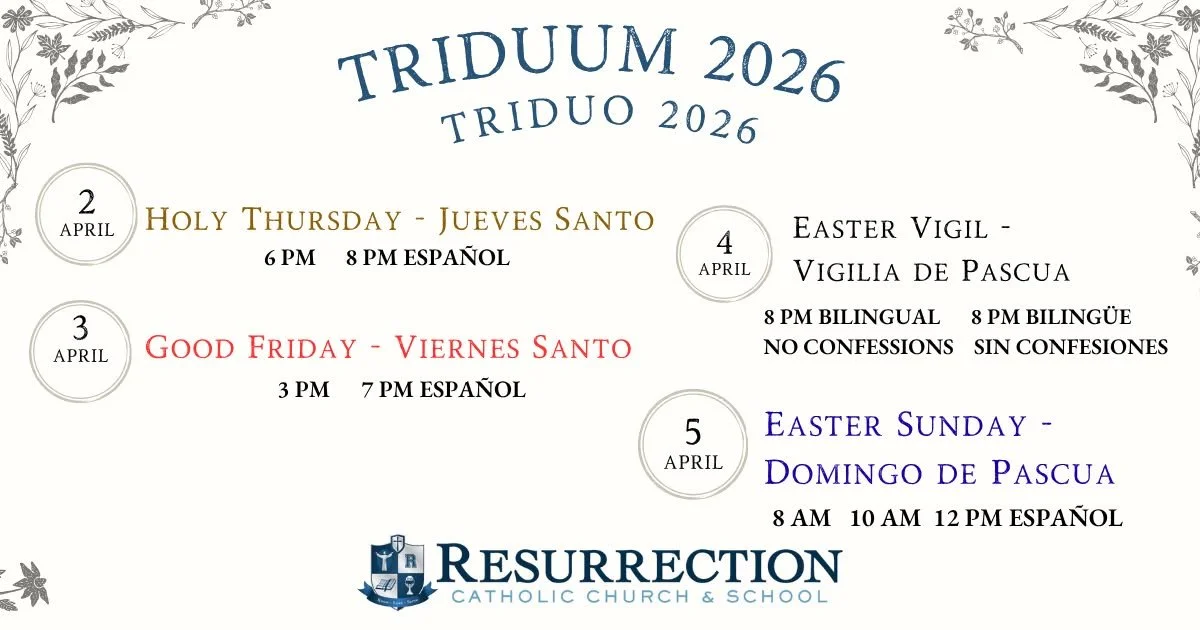 Take a note of the Triduum Schedule starting on Thursday. 

 #holyweek #triduum2026 #triduum