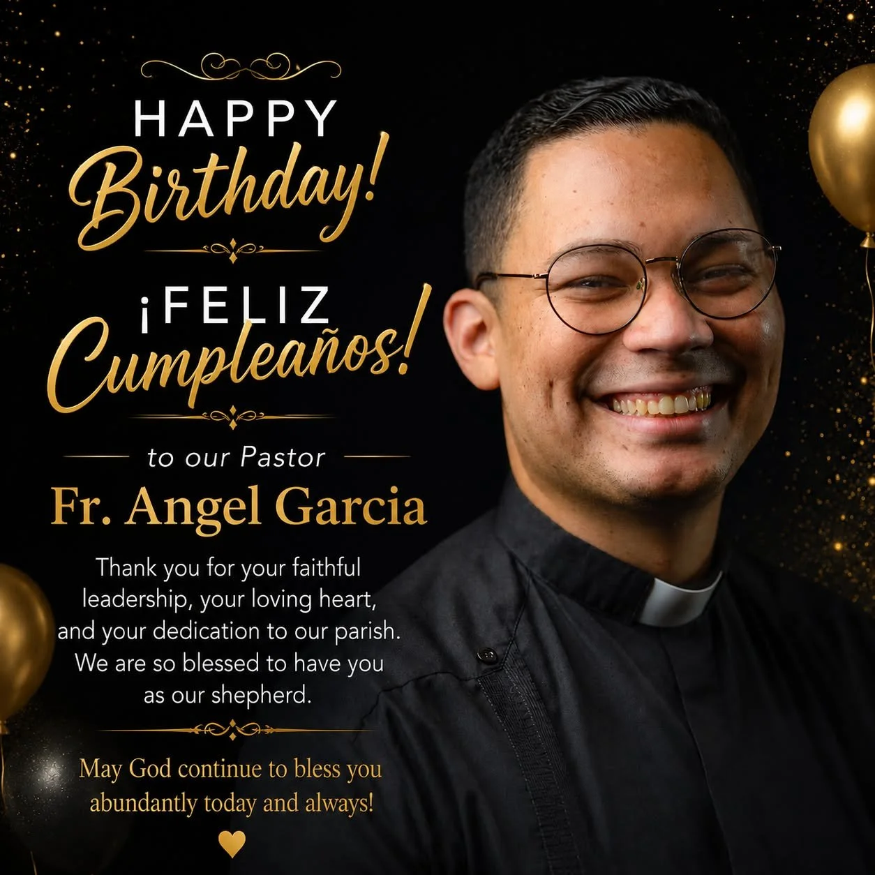 Today we celebrate Fr. Angel's birthday! 
 #happybirthday
