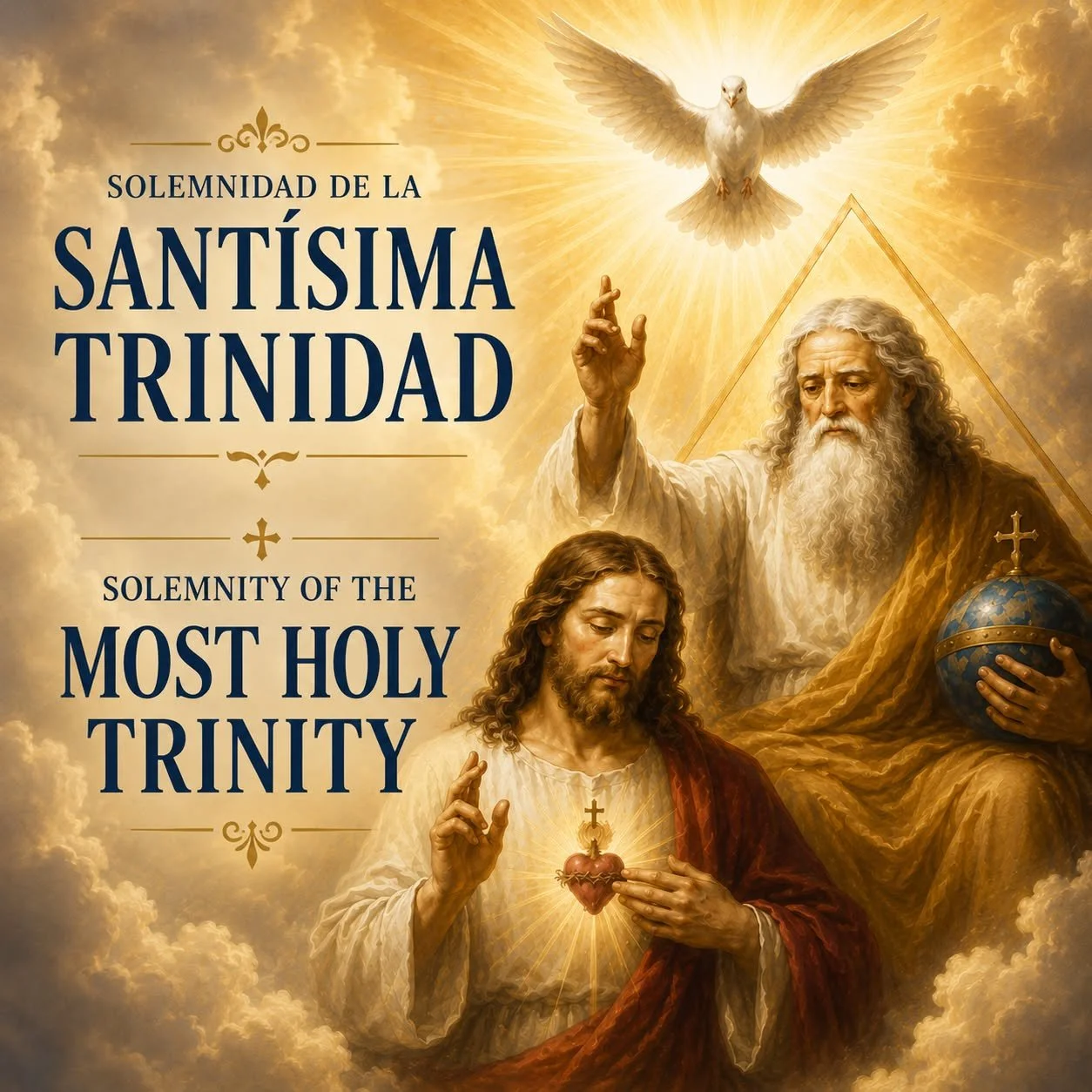 Today, the Church celebrates the Solemnity of the Most Holy Trinity: one God in three divine Persons, Father, Son, and Holy Spirit.

The Trinity reminds us that God is not distant, but a communion of perfect love inviting us into relationship with Hi