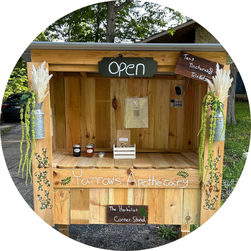 Yarrow’s Apothecary Herbalist Corner Stand - Fillmore, IN