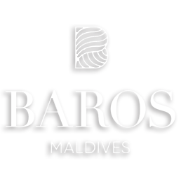 Logo de Baros Maldives avec un symbole de ligne stylisée et le texte