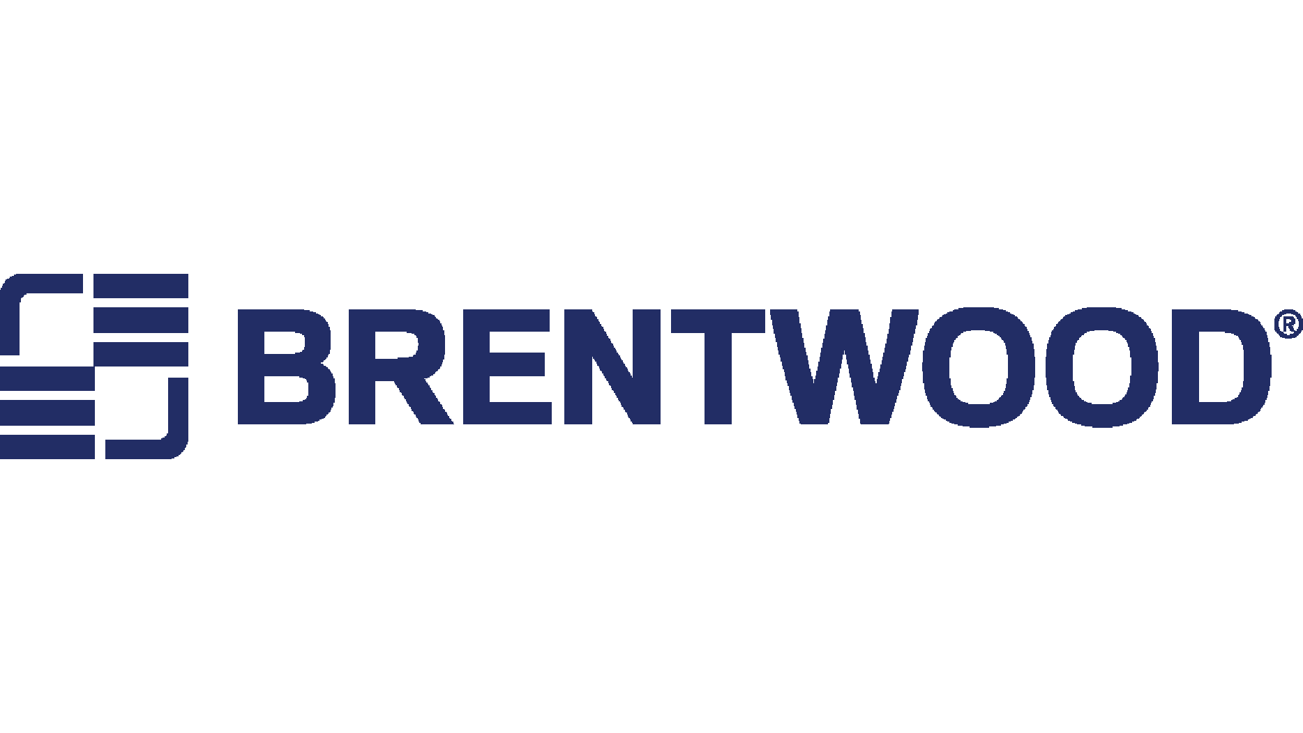 Brentwood logo with a stylized icon of stacked rectangles and the word 'BRENTWOOD' in blue.