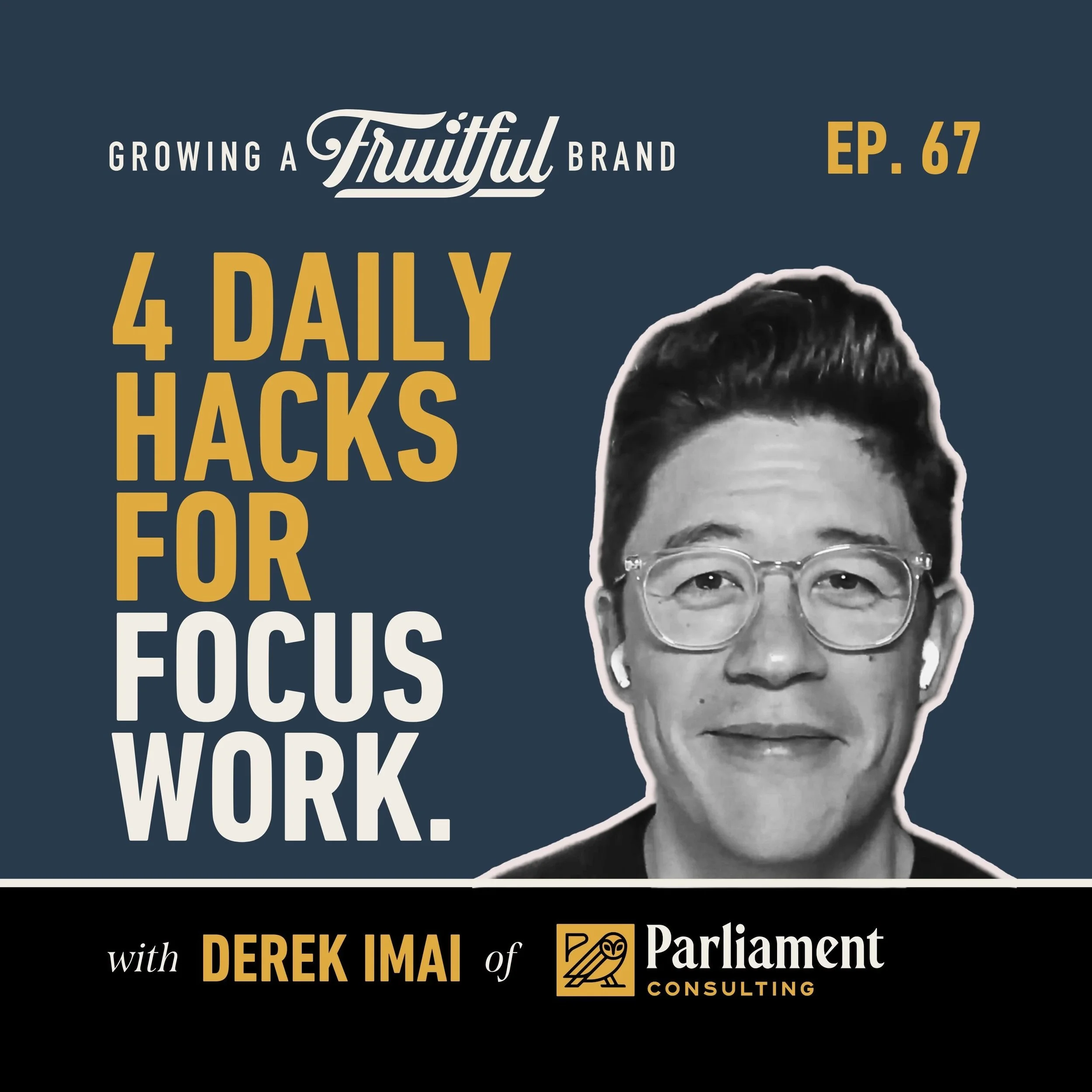 Stop Feeling Overwhelmed: Plan Your Week Like a Pro with Derek Imai | Growing A Fruitful Brand Podcast | Episode 67