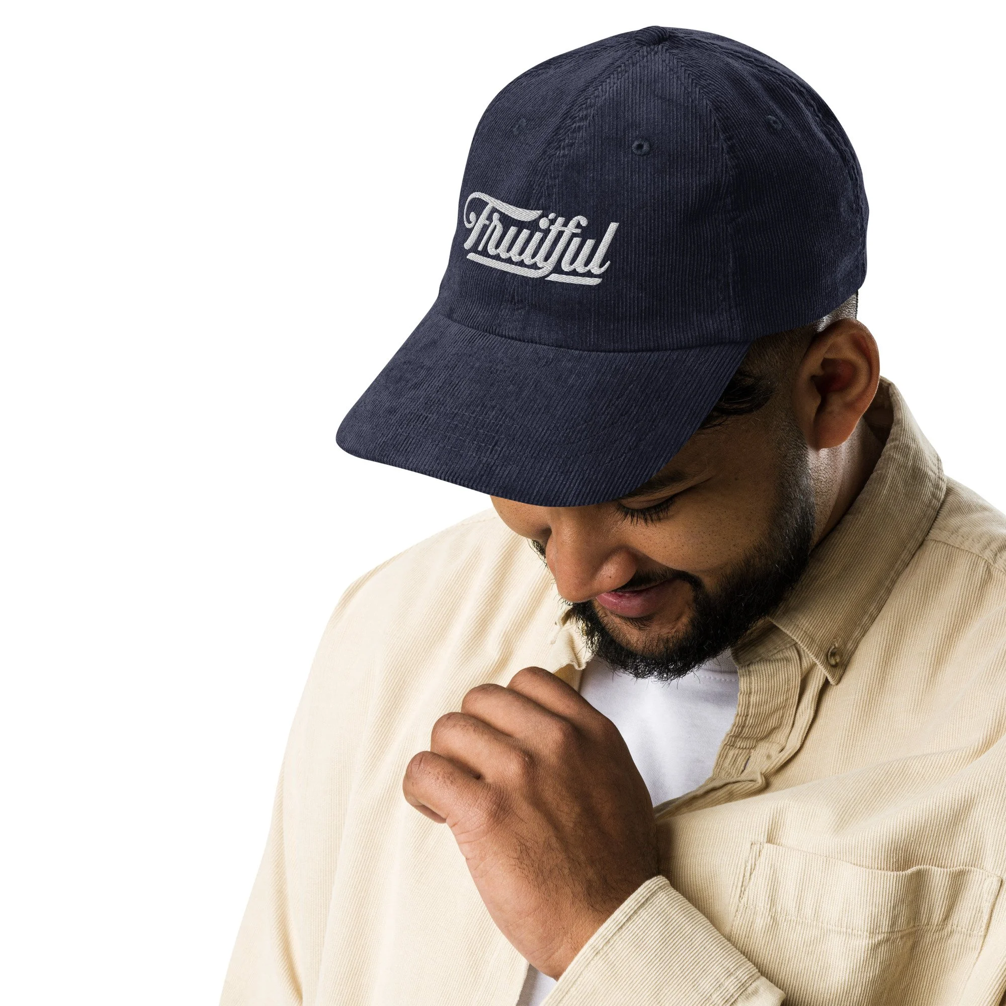 Fruitful vintage corduroy cap (Blue)