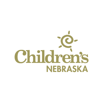 Children's Nebraska logo with a swirl sun above the text.
