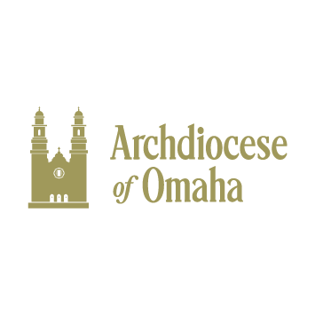 Logo of the Archdiocese of Omaha featuring a church tower silhouette and text.