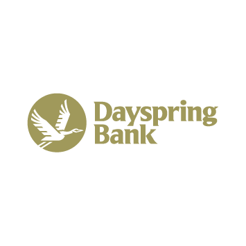 Dayspring Bank logo with a stylized bird in a circle and the bank's name.