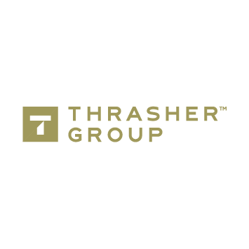 Thrashers Group logo with a stylized 'T' icon in a square and the company name in bold font.